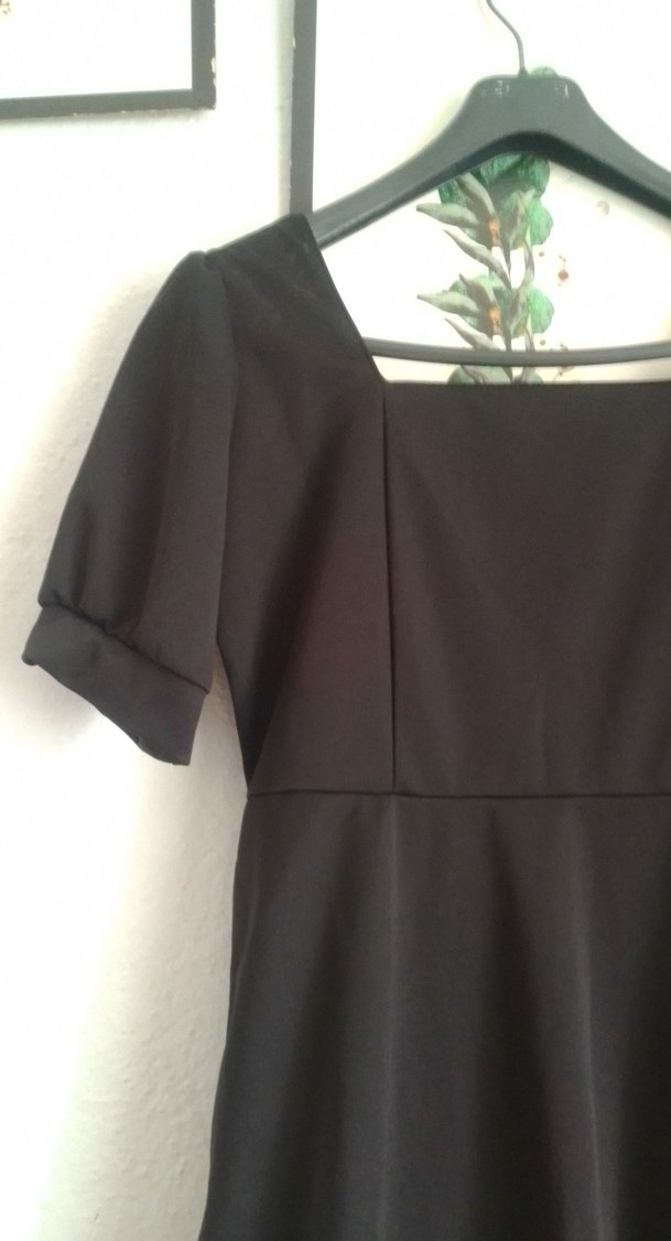 Siyah Uzun Kollu Elbise - Görsel 3