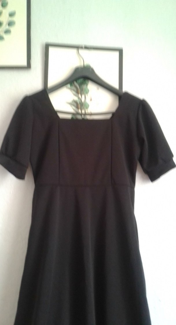 Siyah Uzun Kollu Elbise - Görsel 2