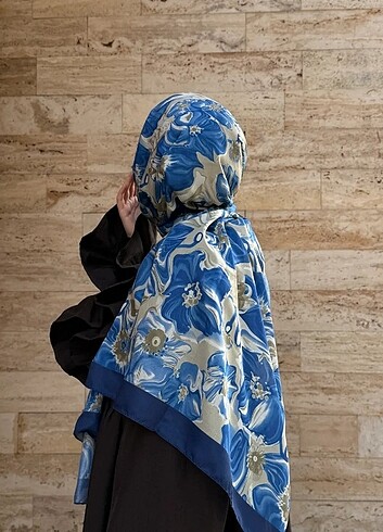 Pamuklu Mimoza Desen Pamuk Şal