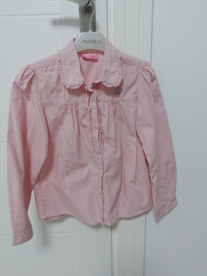 Düğmeli Pembe Keten Kadın Gömlek - Görsel 2