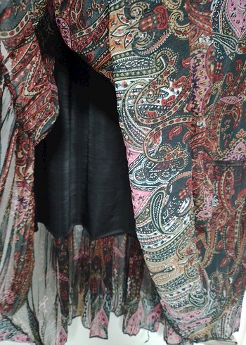 Çok Renkli Piliseli Uzun Bohem Etek - Görsel 4