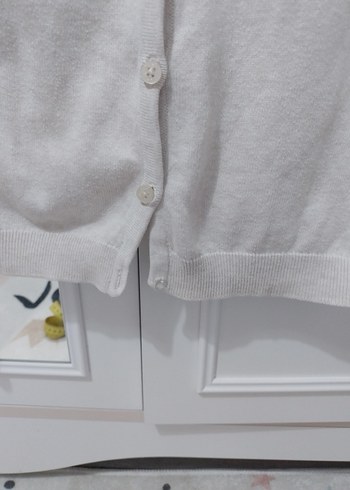 Kız Çocuk Bej Düğmeli Hırka - Görsel 4