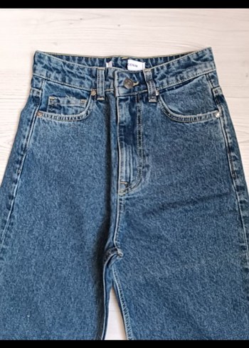Diğer Rahat Kesim Mavi Midi Kadın Kot Pantolon