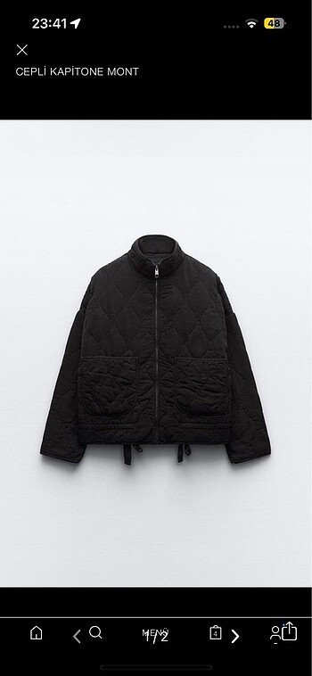 Zara kapitone mont