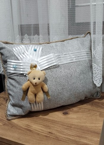 Nakışlı Gri Modern çocuk takı yastığı (mevlüt) - Görsel 2