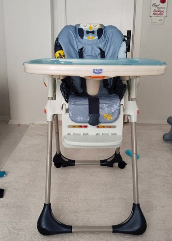 CHİCCO Gri Katlanabilir Bebek Mama Sandalyesi - Görsel 2