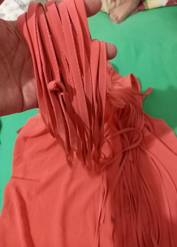 Diğer Kırmızı Straplez Hamile Midi Tunik