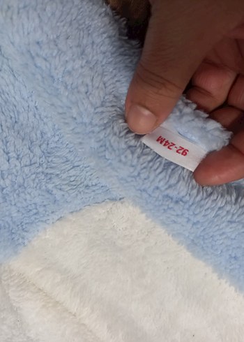 Nakışlı Mavi Erkek Çocuk Bornozu - Görsel 2