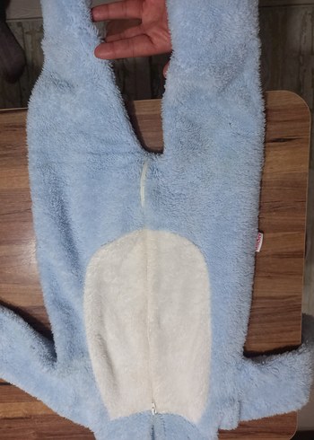 Nakışlı Mavi Erkek Çocuk Bornozu - Görsel 3