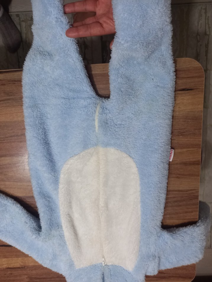 Nakışlı Mavi Erkek Çocuk Bornozu - Görsel 3