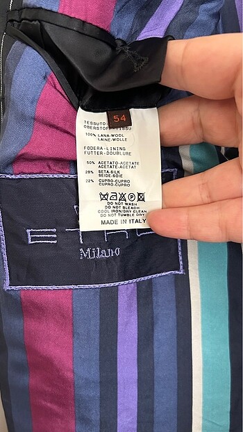 54 Beden siyah Renk SIFIR ORJİNAL ETRO MİLANO CEKET