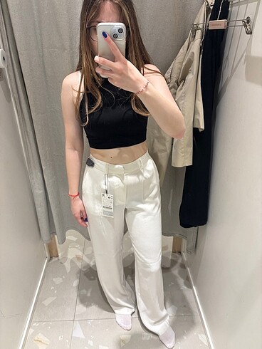 stradivarius beyaz pantolon