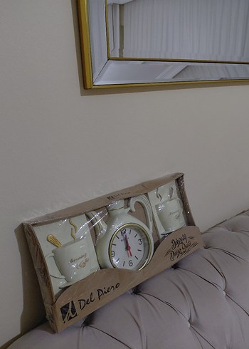 Beyaz Çaydanlık Tasarımlı Mutfak Duvar Saati - Görsel 2