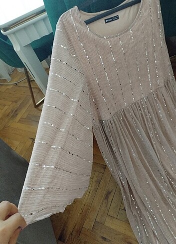 Pullu şık hamile abiye elbise - Görsel 8