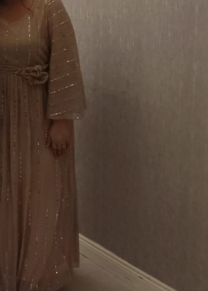 Pullu şık hamile abiye elbise - Görsel 5