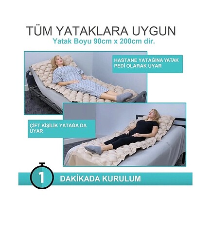  Beden Basınçlı Hasta Yatağı