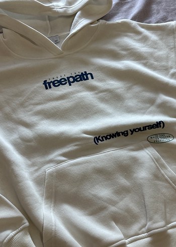 Diğer Beyaz Kapüşonlu Sweatshirt