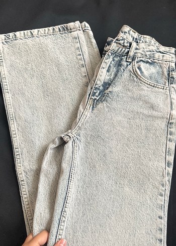 32 Beden Mavi Kadın Denim Pantolon Midi Boy