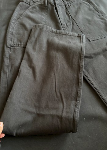 38 Beden Siyah Loose Fit Kadın Denim Pantolon