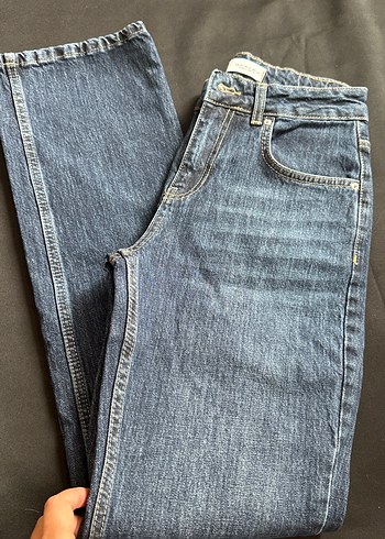 34 Beden mavi Renk Kadın Mavi Denim Regular Fit Jean
