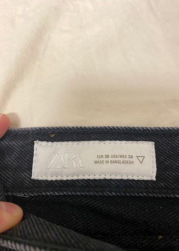ZARA Gri Bol Kesim Erkek Denim Pantolon - Görsel 3