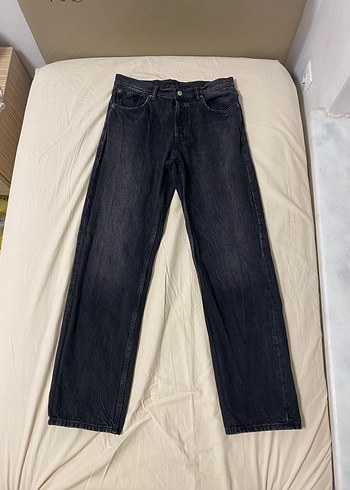 ZARA Gri Bol Kesim Erkek Denim Pantolon - Görsel 2