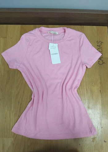 Oysho Pembe Kısa Kollu Basic Tişört