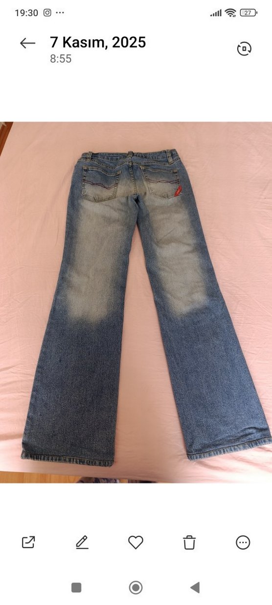 Mavi Rahat Kesim Kadın Denim Pantolon - Görsel 3