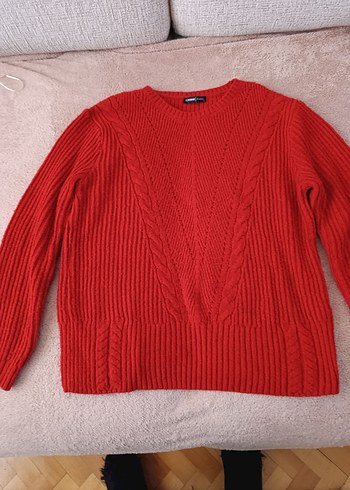 LC Waikiki kırmızı kadın kazak - Görsel 3