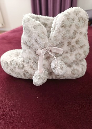 Pembe Leopar Desenli Kız Çocuk Ev Terliği - Görsel 4