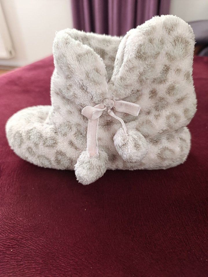 Pembe Leopar Desenli Kız Çocuk Ev Terliği - Görsel 4