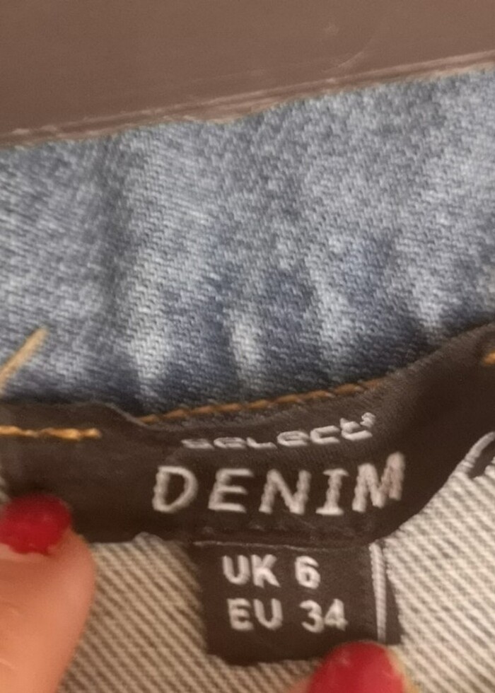 Taşlanmış pullu denim marka kot ceket - Görsel 5