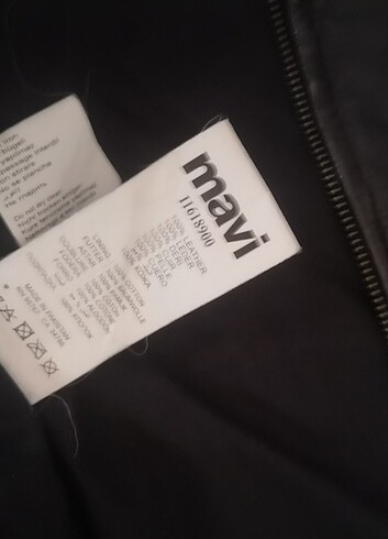 0 deri mavi kısa deri mont - Görsel 4