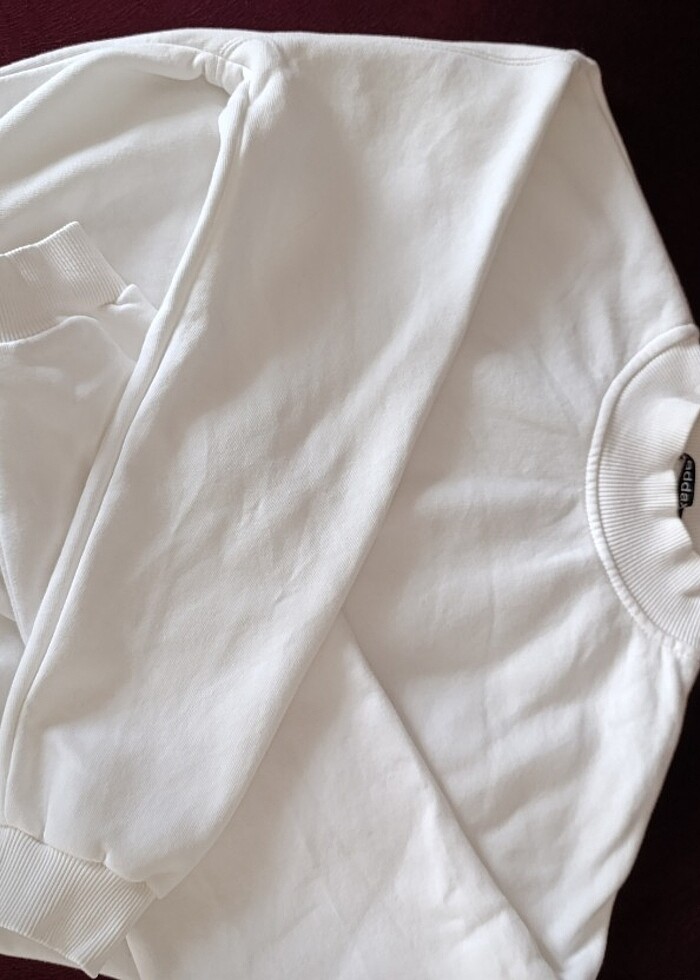 addax small beden  beyaz kadın sweatshir - Görsel 4