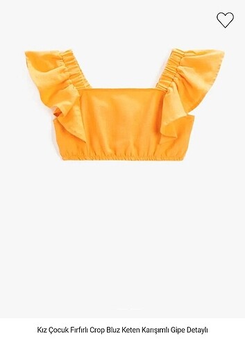 4 Yaş Beden turuncu Renk Koton crop