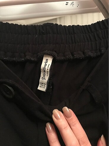 xl Beden Stradivarius siyah bol kumaş pantolon