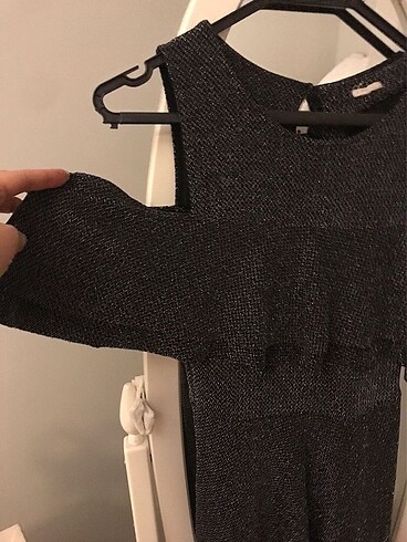 12-13 Yaş Beden gri Renk Zara simli şık elbise