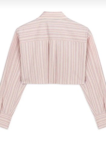 Pembe Pilili Kadın Gömlek Midi Etek Takım - Görsel 6