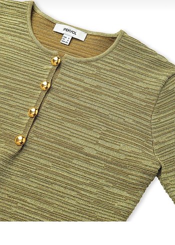 Kadın Haki Triko - Görsel 4