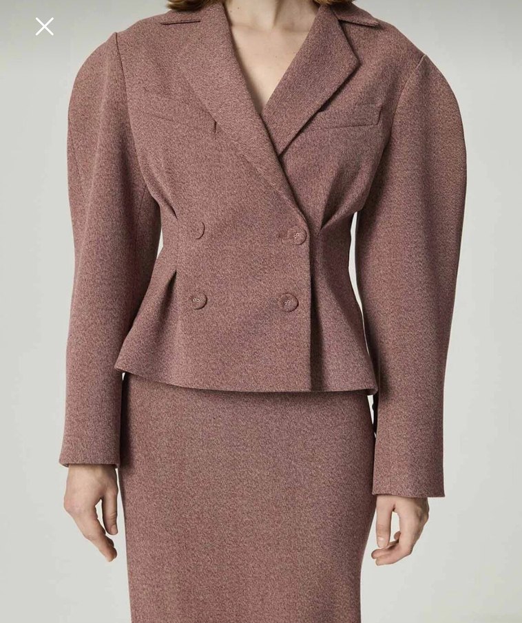 Düğmeli Kısa Kadın Blazer Ceket - Görsel 5