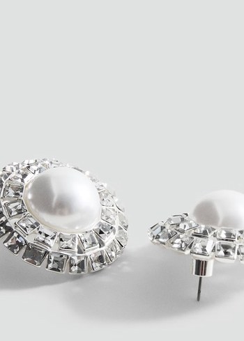 İnci ve Taş Detaylı Midi Küpe - Görsel 2