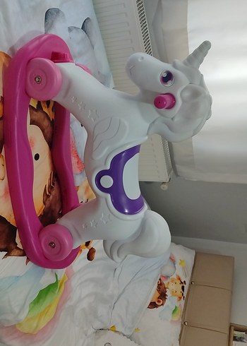 Renkli Pembe Unicorn Sallanan Oyuncak - Görsel 3