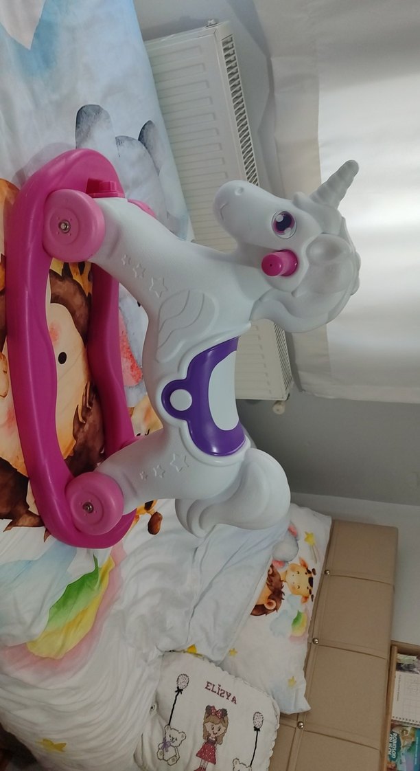 Renkli Pembe Unicorn Sallanan Oyuncak - Görsel 3