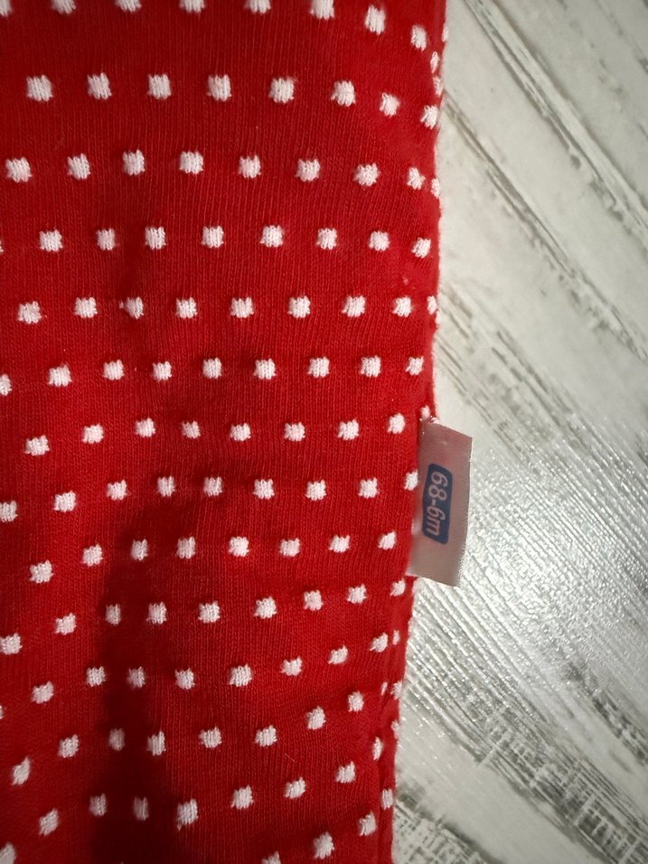 Kapüşonlu Kız Bebek Peluş Tulum Kırmızı - Görsel 4