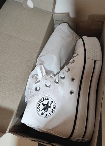 38 Beden Converse platform lift model uzun bilekli spor ayakkabı