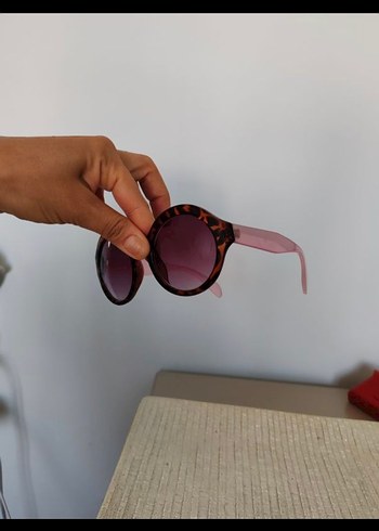 Kadın Kahverengi leopar Şeffaf Yuvarlak Güneş Gözlüğü - Görsel 2