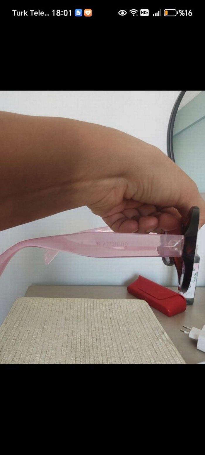 Kadın Kahverengi leopar Şeffaf Yuvarlak Güneş Gözlüğü - Görsel 3