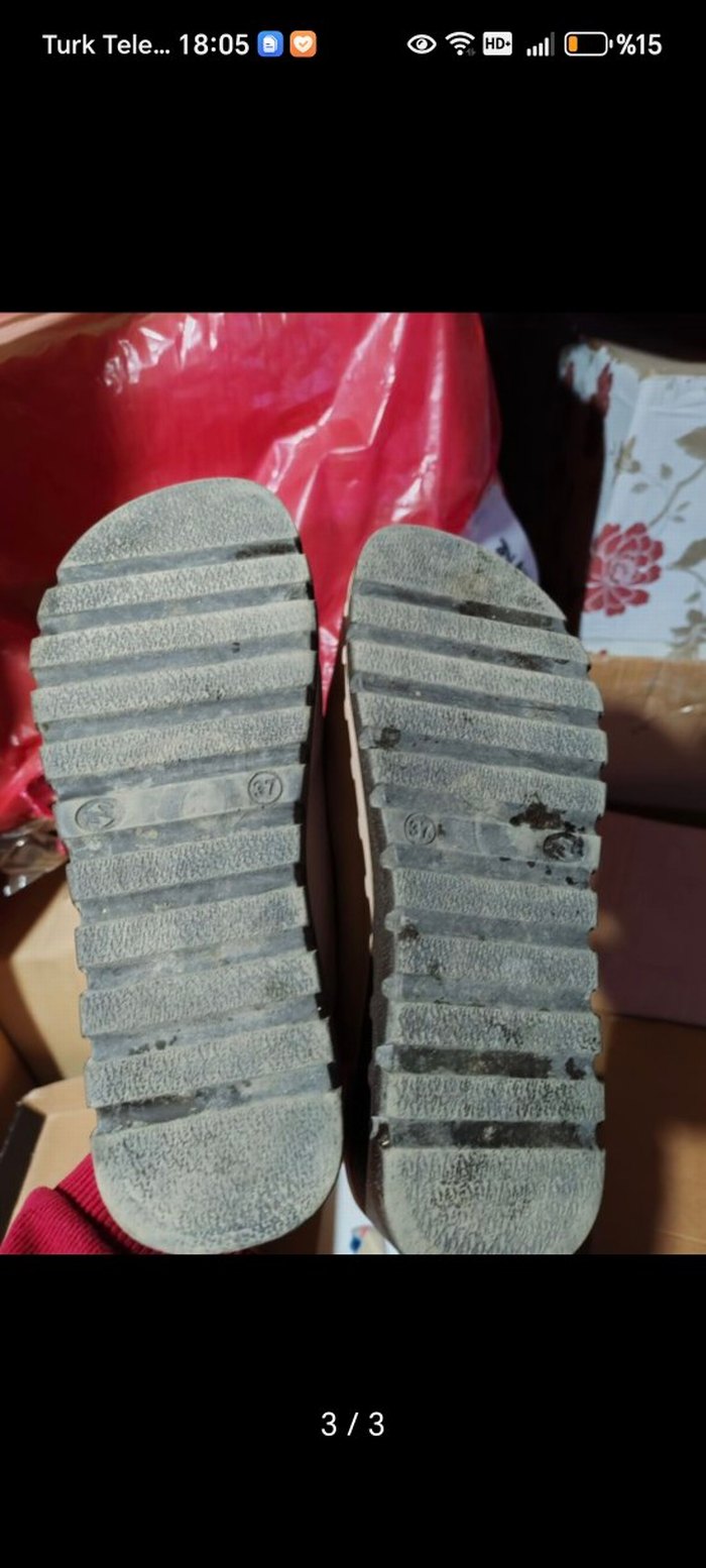 Bej Dolgu Topuklu Kadın Terlik - Görsel 3