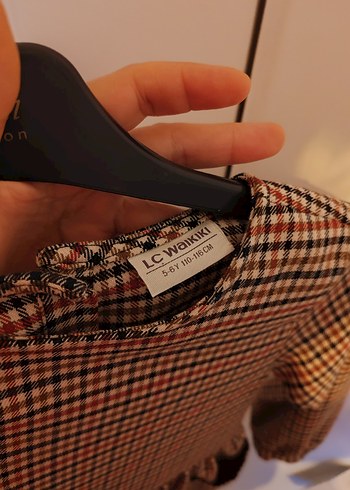 LCWAİKİKİ Düğmeli Uzun Kollu kız çocuk elbise - Görsel 3