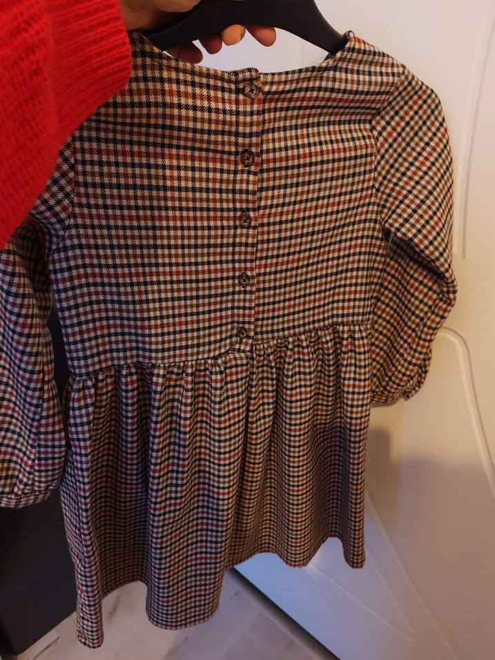 LCWAİKİKİ Düğmeli Uzun Kollu kız çocuk elbise - Görsel 2